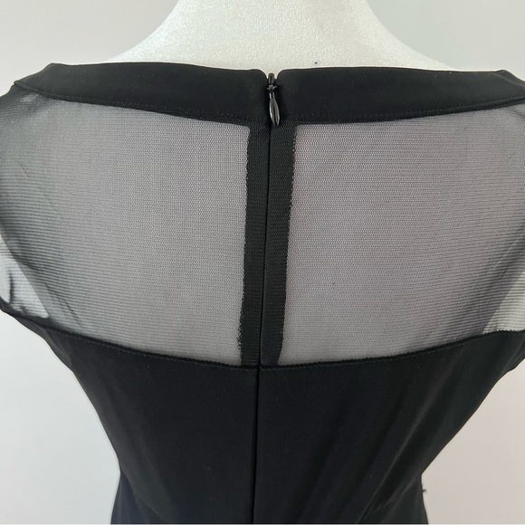 Joseph Ribkoff Mesh Top Sleeveless Wide-Leg Sash Waist Jumpsuit | Size 8| - Picture 6 of 9